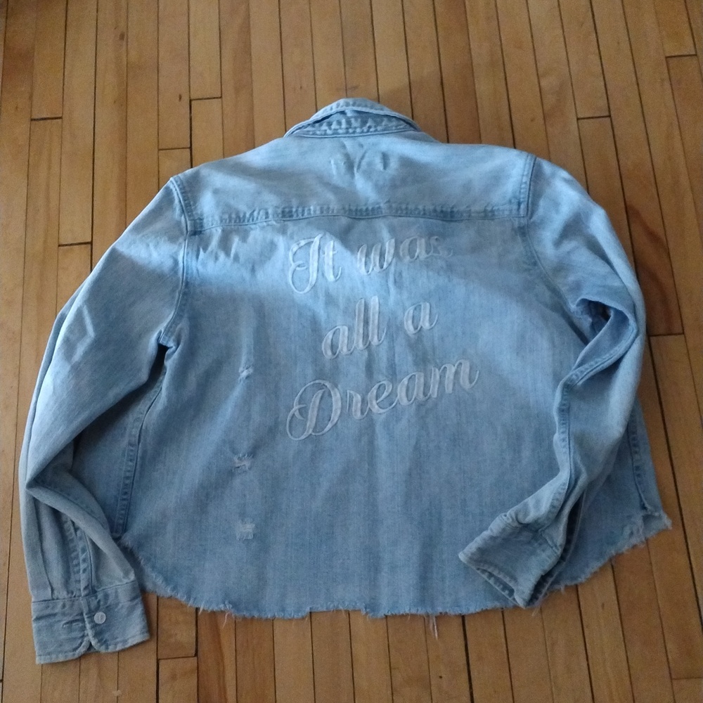 Nastygal Pistola  🎀it was all a dream denim jacket